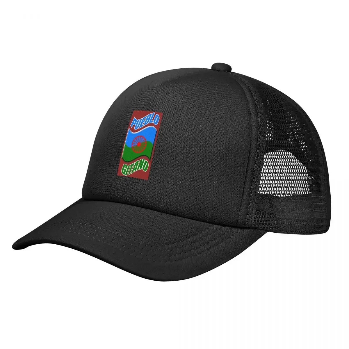 Gypsy Flag Romani People  Mesh Baseball Caps Snapback Fashion Baseball Hats Breathable Casual Casquette Outdoor Unisex