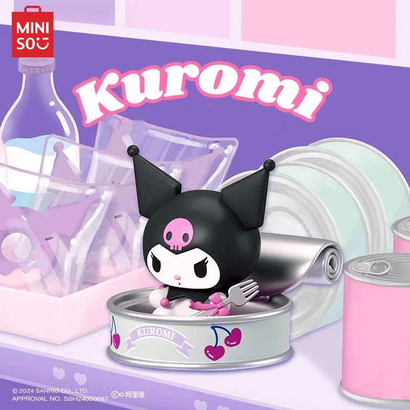 

MINISO Sanrio Blind Box Kuromi Casual Snack Series Micro Box Doll Ornaments Kawaii Children's Toys Birthday Gifts Car Decoration