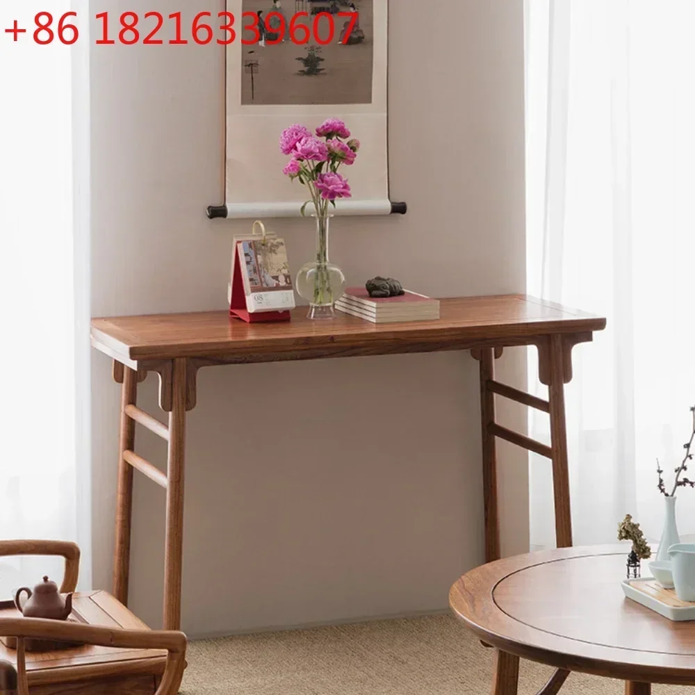 TAO Console Tables Solid Wood a Long Narrow Table Middle Hall Altar Old Elm Flat Long Narrow Table