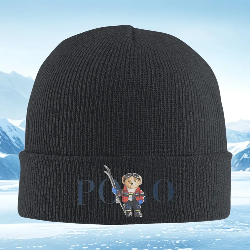 Osoacz gafas de esquí caoene esquís Hombres Mujeres Gorro de punto unisex Gorro Jersey Gorro Invierno Térmico Cálido Navid