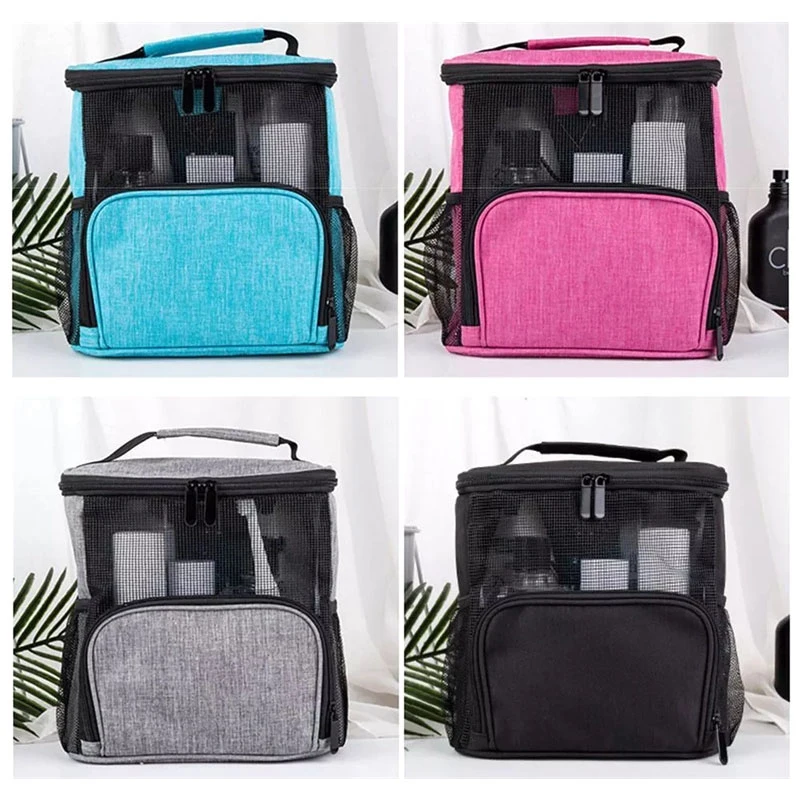 Shower Caddy Bag Portable Hanging Shower Tote Bags With Hook Travel Toiletry Bag Makeup Organizer Pouch Cosmetic Bag