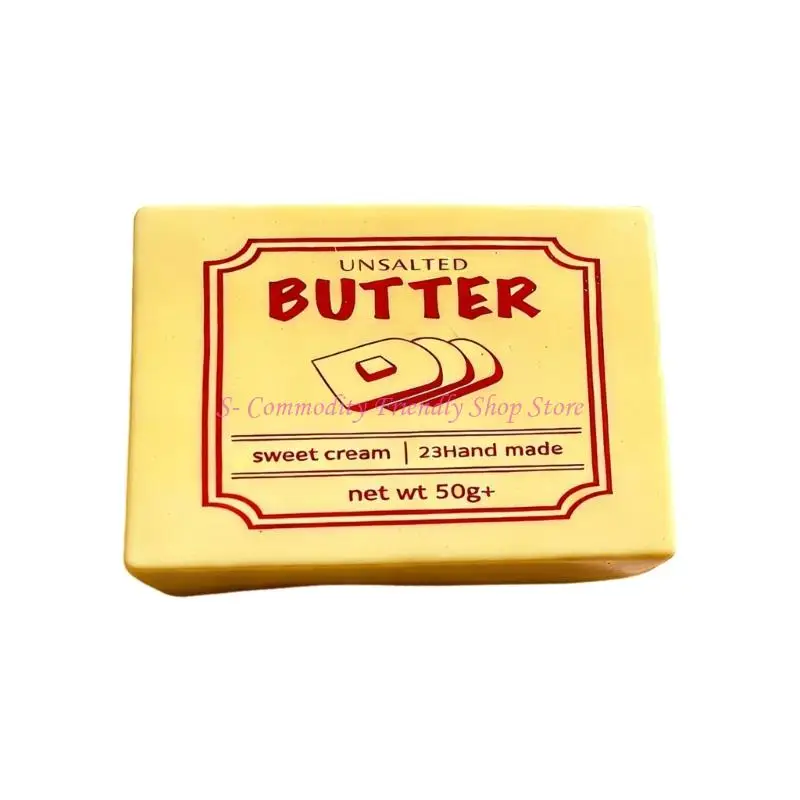 85AE Oversized Butter Brick Sensory Squeeze Toy With Wet Texture Slow Rising Pinch Toy For All Age Relaxation Tension Relief