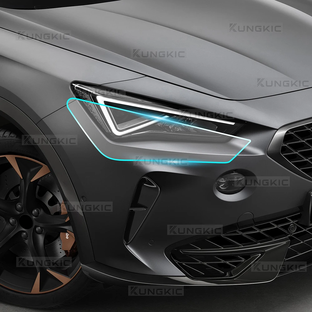 

Для Seat Cupra Formentor 2020 2021 2022 2023 Защитная пленка для фар, центральных стоек, прозрачная, с защитой от царапин, PPF