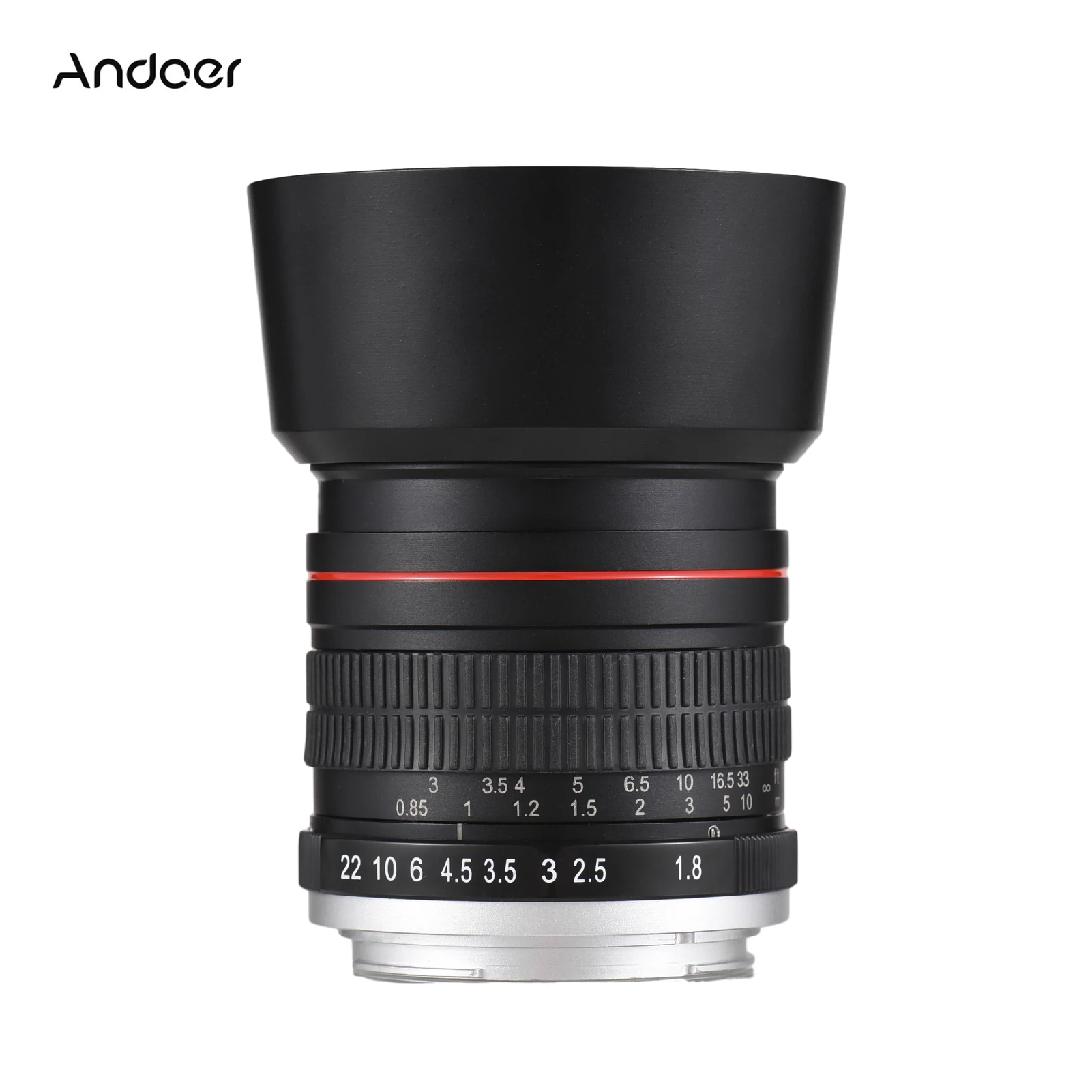 Andoer 85mm Fixed Focus Camera Lens F1.8 Large Aperture for Canon EOS Rebel T8i T7i T6 T3i T2i 4000D 2000D 1300D 850D 800D 600D