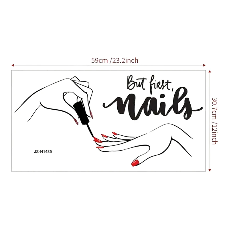 (Ce14)1 PCS Creative Nail Art Stickers Nail Art Studio Dressers Home Background Decorative Wall Stickers Self-Adhesive