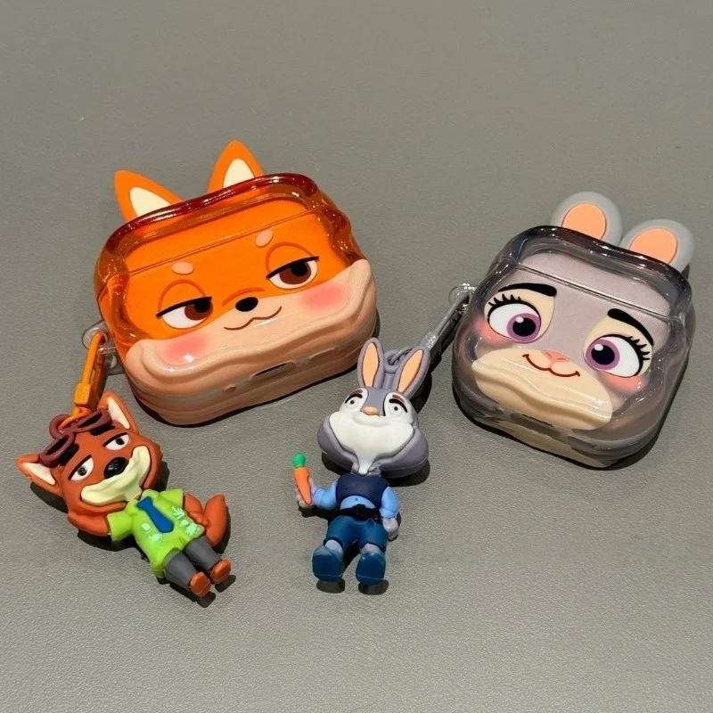 

Защитный чехол для наушников Zootopia Judy Nick, новый стиль, кавайный подарок на день рождения для пары, милый подарок для подруги, мультфильм, хорошие виды