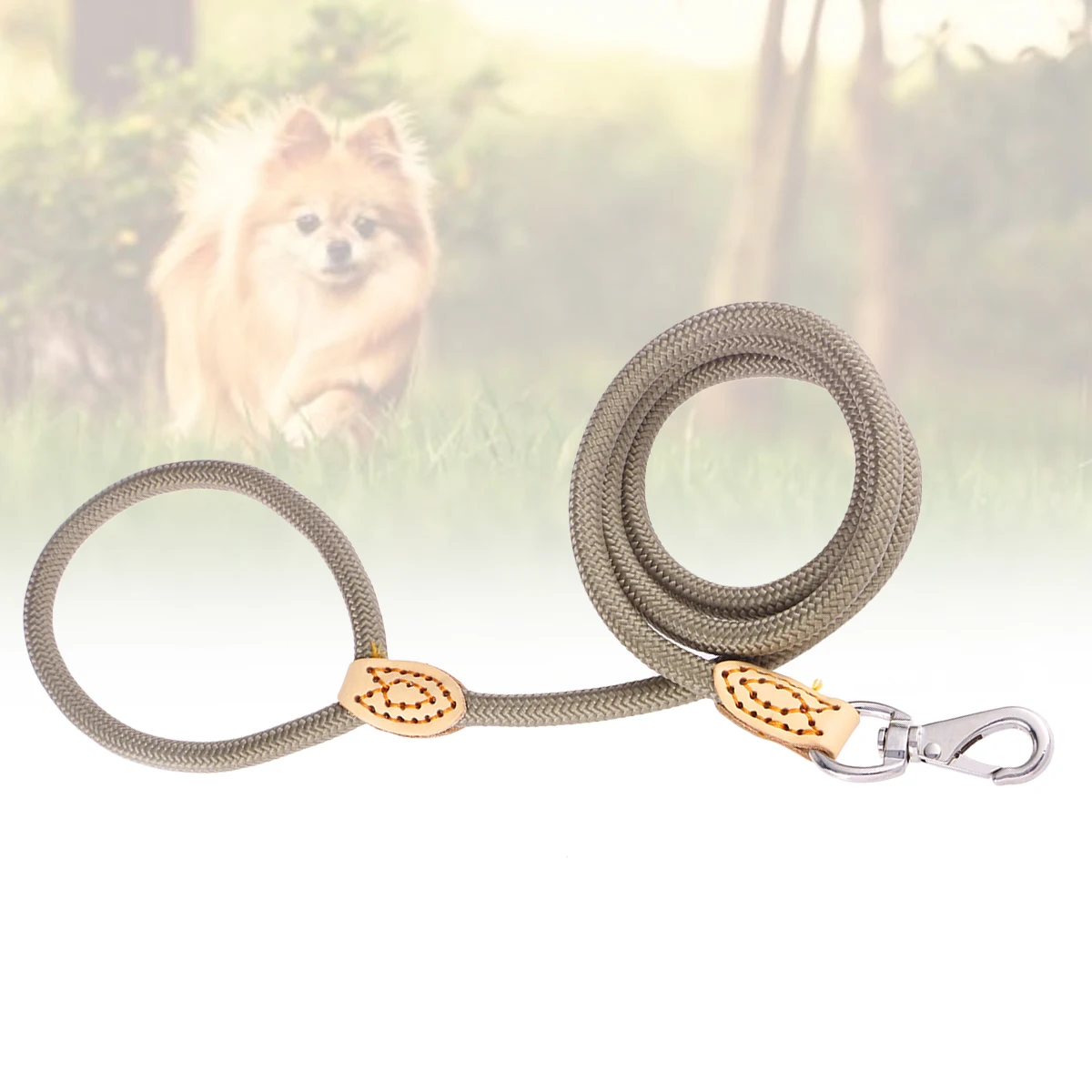 البيج 1 سنتيمتر X 1.25 متر المتسلقين الكلب المقود عالية الشد قوة حبل اتصال الثقيلة مشبك معدني مقود الكلب