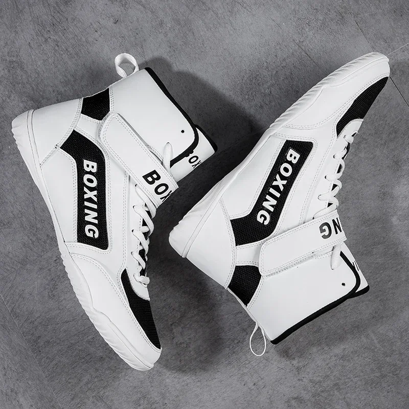 

New Men Boxing Shoes Non-Slip Sneakers Outdoor High Ankle Original Brand Fighting Wrestling Shoes Breathable Sports Boxing Boots