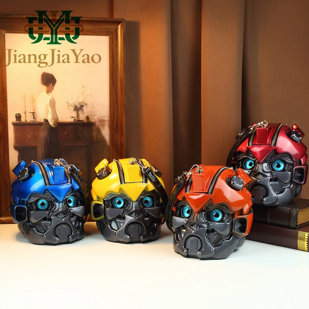 

Mecha Warrior Helmet Shaped Handbag, 3D Hard Shell Design, Street Trendy Fashion, Unisex, Festival Daily Outing Bag