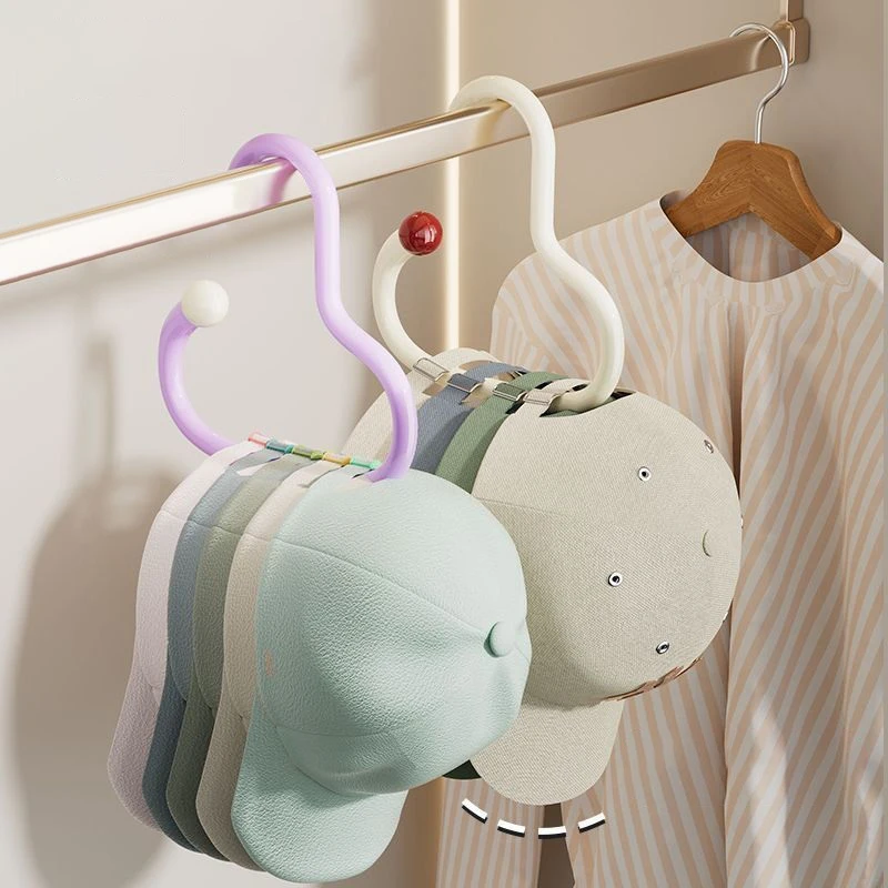 3 قطعة البلاستيك وشاح مستدير التعادل شماعات الدوبامين غير وسم قبعة تخزين هوك مكافحة زلة معلقة دائرة حلقة قبعة شماعات خزانة