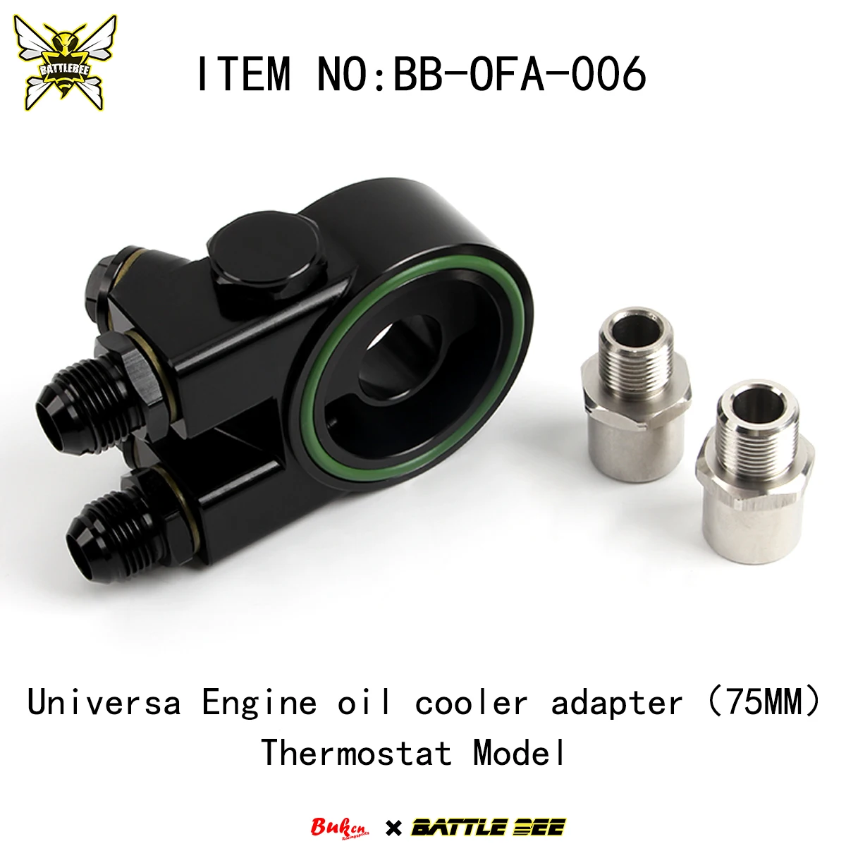 

BATTLEBEE 75MM Universal Thermostat Engine Oil Cooler Adapter New Factory Price Compatible Automotive Parts BB-OFA-006