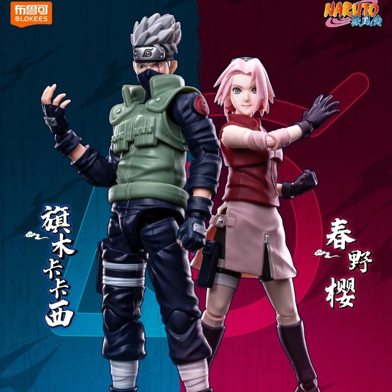 Конструктор BLOKEES NARUTO: Серия «Мастер-версия» — Харуно Сакура, Хатаке Какаши. Сборная модель-игрушка, коллекционный сувенир, подарок.