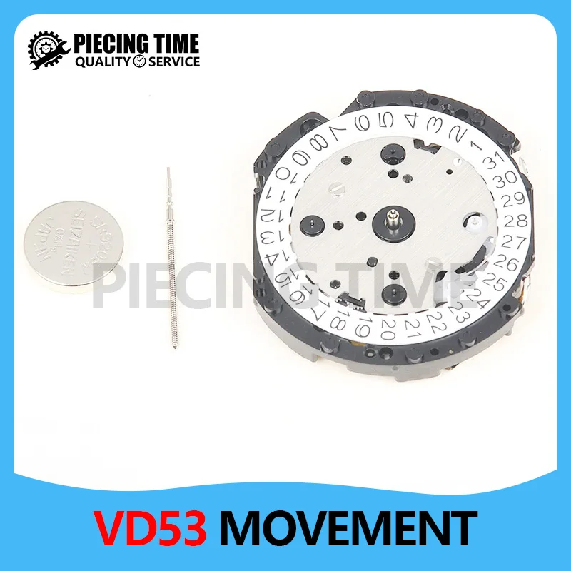 New Japanese Vd53C Multifunctional Quartz Movement 3.6.9 Seconds VD53B Movement VD53 Movement Date 3