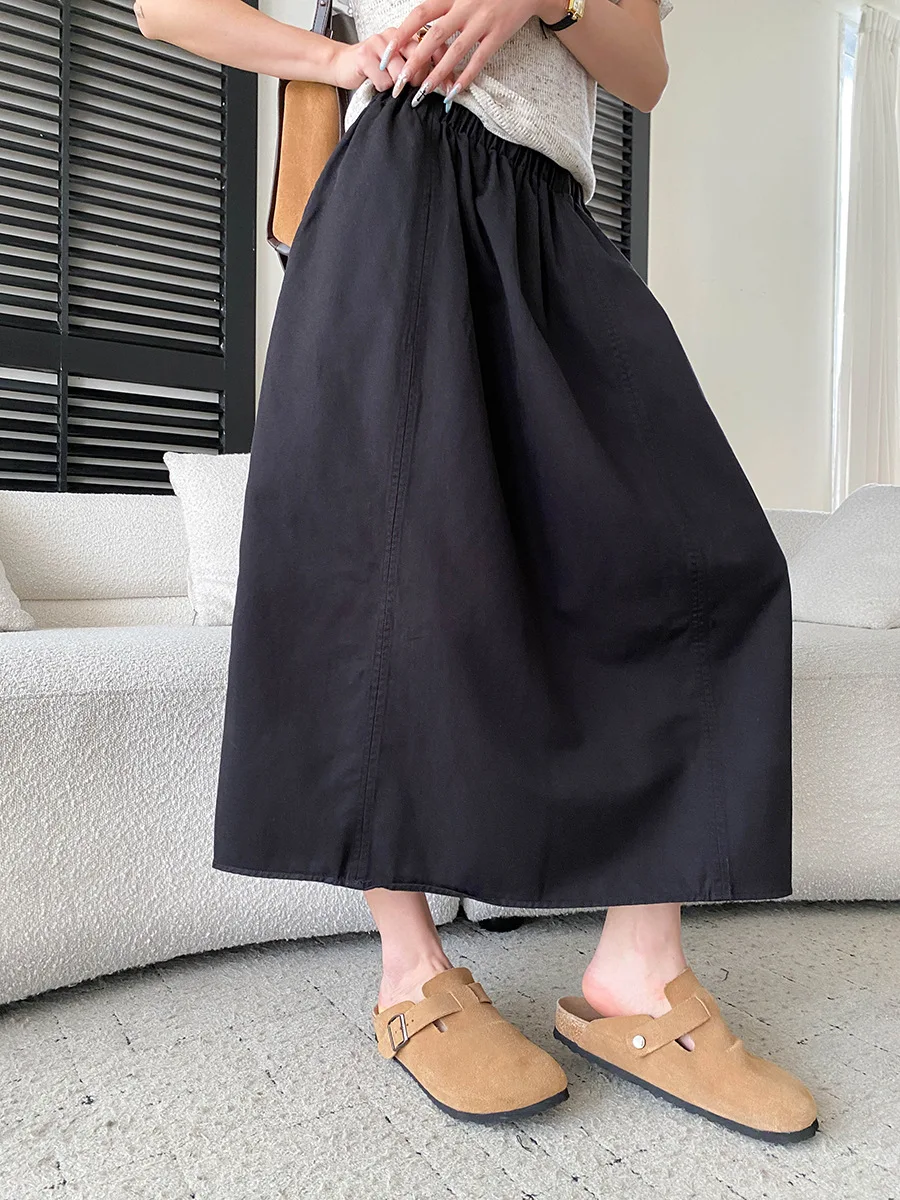 New autumn style simple, lazy, relaxed feeling, slimming and high waisted skirt