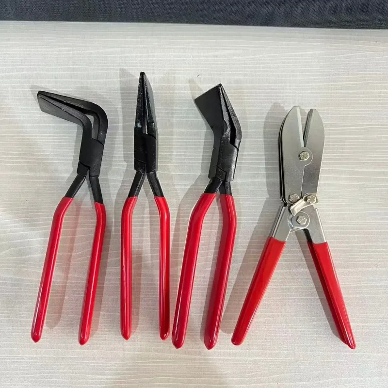 Metal Steel Plate Iron Sheet Hemming Pliers Durable Anti-rust Forging Anti-skid Handle Flat Mouth Pliers