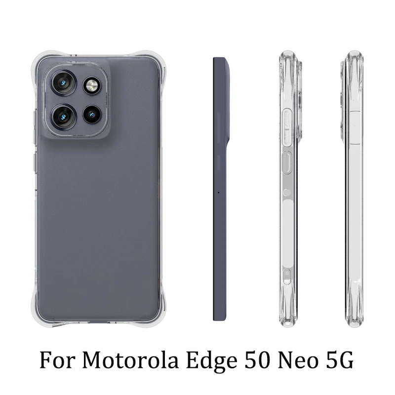 

For Motorola Moto Edge 50 Neo XT2409 Case Clear Airbag Silicone TPU Bumper Shockproof Back Cover Soft Case for Moto Edge50 Neo