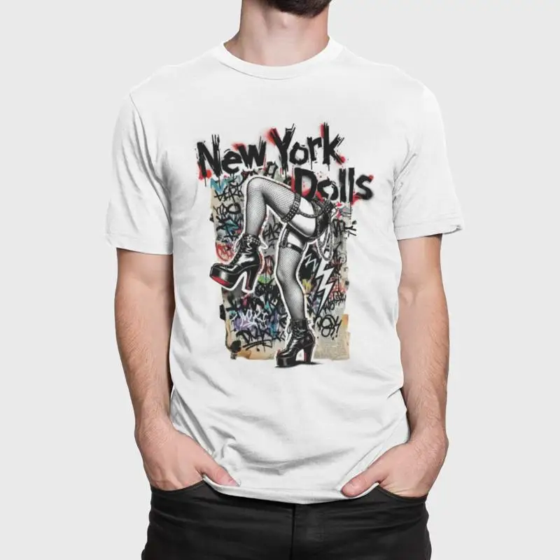 New York Dolls Graffiti High Heel Kick T-Shirt