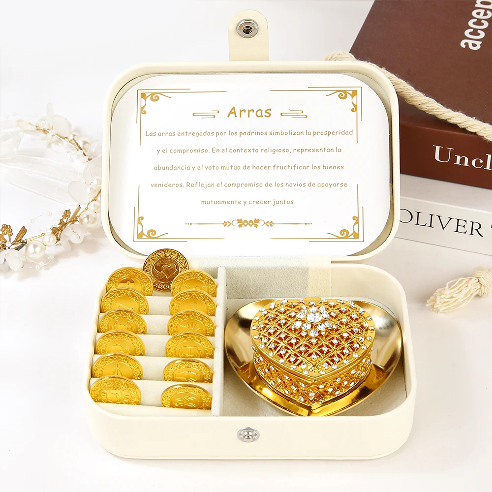 Juego de regalo de 13 arras de boda hechas a mano en México - Arras de boda católica - perfectas para lazo de boda católica