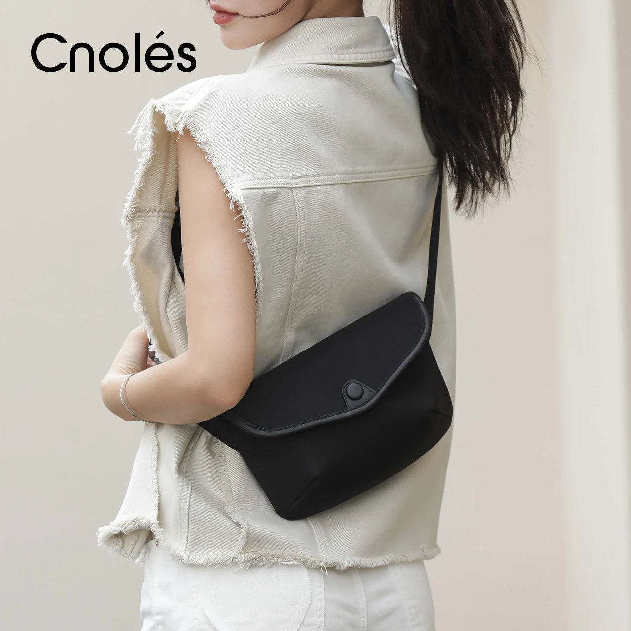 Cnoles Women Fashion Versatile Shoulder Bags 2022 Trend New Black Classic Crossbody Bags Messenger Bag