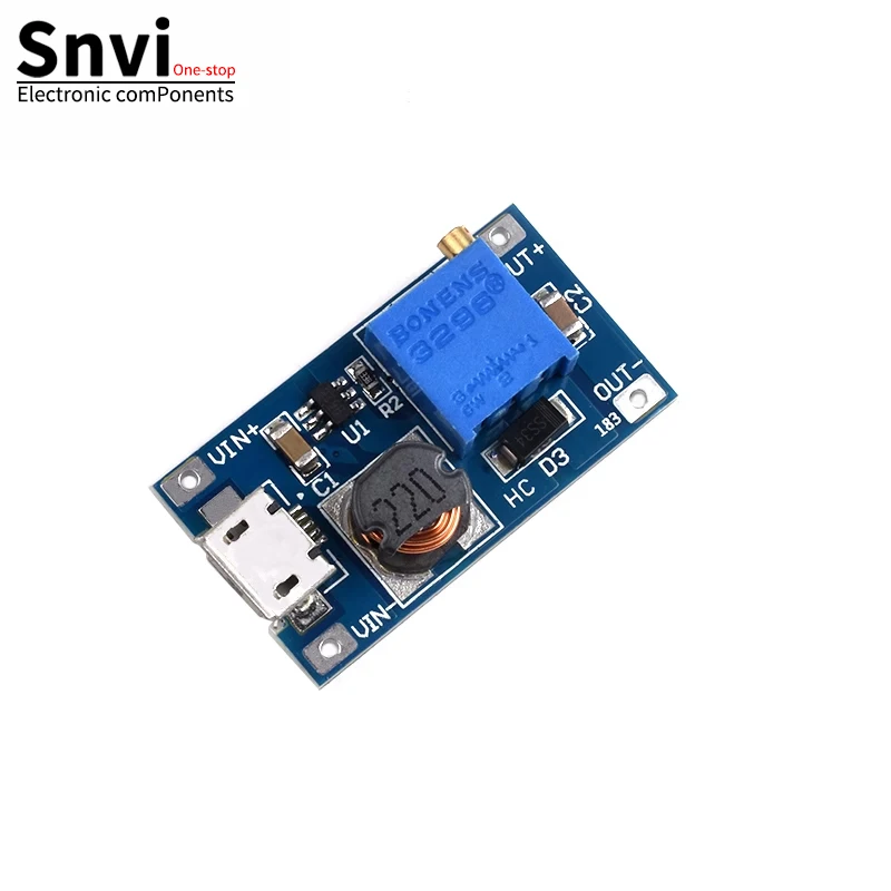 MT3608 Type-c/Micro USB 2A Max DC-DC Step Up Power Module Booster Power Module 3-5V to 5V/9V/12V/24V