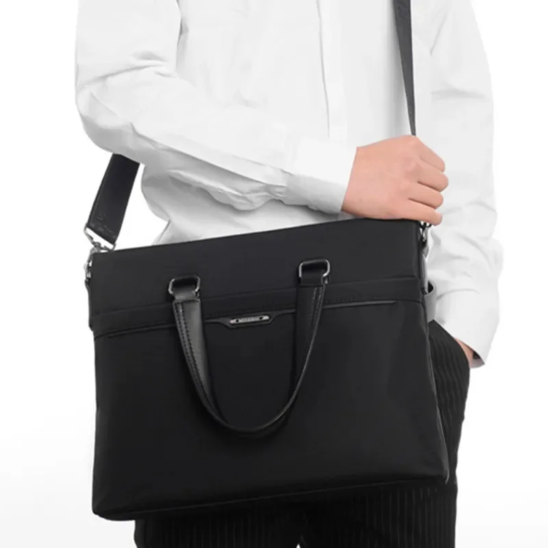 New Business Herren Executive Aktentasche Mode Reiß verschluss Handtasche Büro Mann Laptop große Kapazität männliche Schulter Umhängetasche