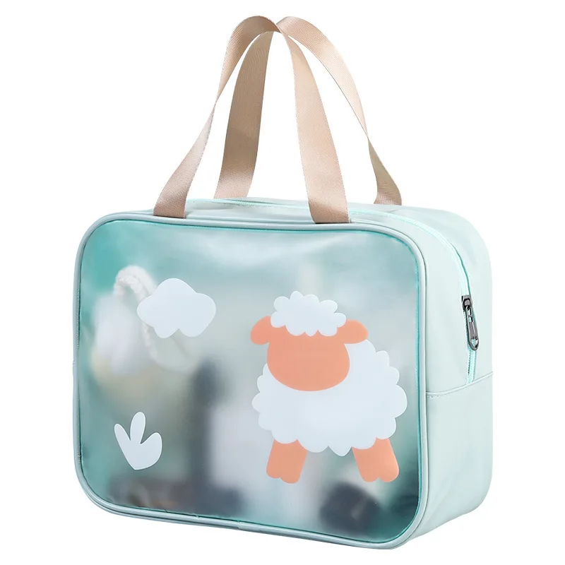 

Portable Cartoon Bath Bag Waterproof Beach Bags Fitness Swimming Dry and Wet Separation Wash bag PVC Collection