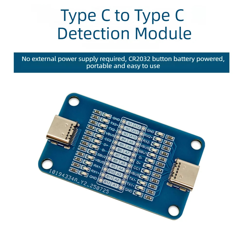 

USB Type C To Type C Cable Tester Module Fast Charge PD Cable Detection Board Dual Type C Port