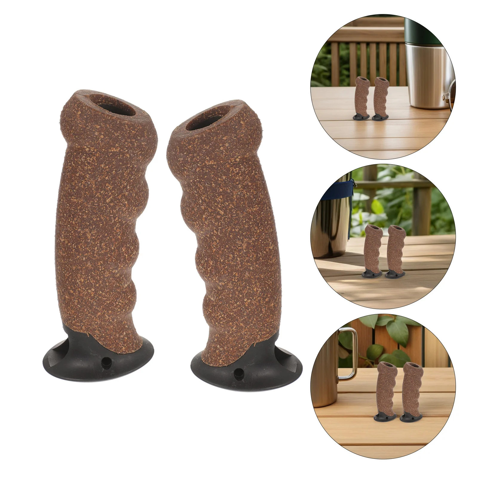 2 stücke Kork Ersatz Runde Wandern Pole Grip Langlebig Trekking Stick Griff Für Skifahren Camping Outdoor Universal Werkzeug