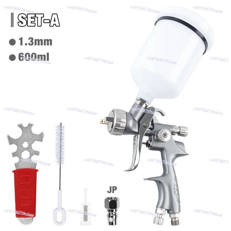 1.3Mm Grey Paint Spray Gun Pneumatic Paint Spray Gun High Atomization Upper Pot Pneumatic Sheet Metal Topcoat