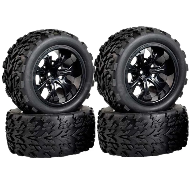 4Pieces/Lot RC Rubber Sponge Tires Tyre Rim Wheel Tire For RC 1/10 Scale Models RC Car HSP Off Road Monster Truck