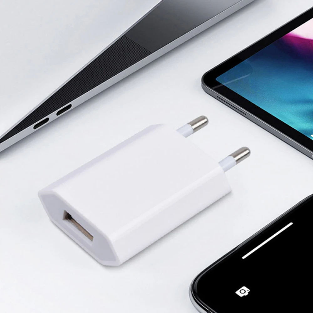 

5V 1A Charger AC100-240V Input Wall USB Home Travel Power Adapter for IPad MP3 MP4 USB Charger Power Adapter EU Plug