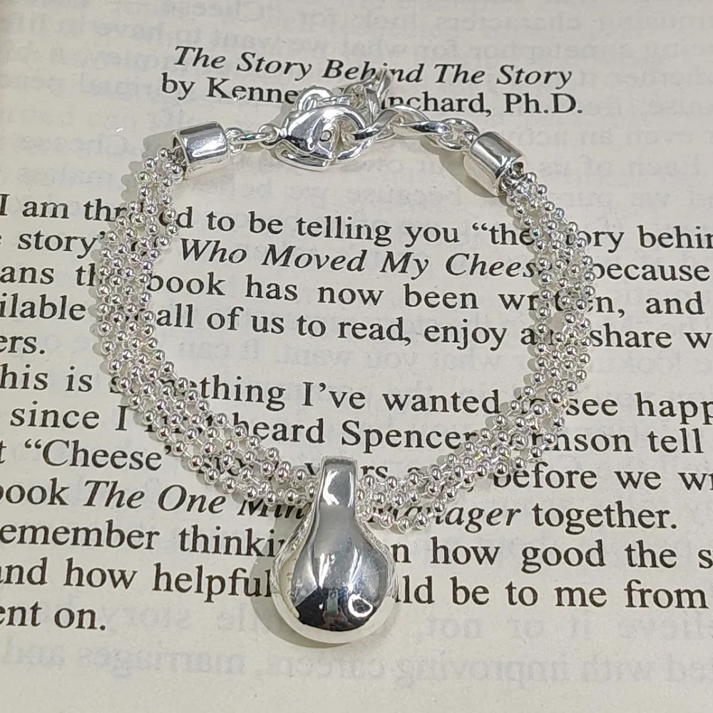 Cold Wind Multi layer Bead Chain Bracelet Shiny Water Droplet Metal Pendant Minimally High End Temperament Accessory