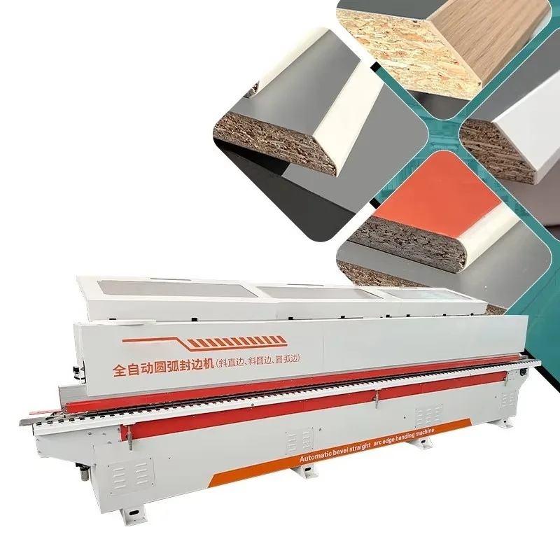 Fully Automatic Wood Edge Banding Machine 2000W Motor Trimming And Polishing Unit For Furniture Making