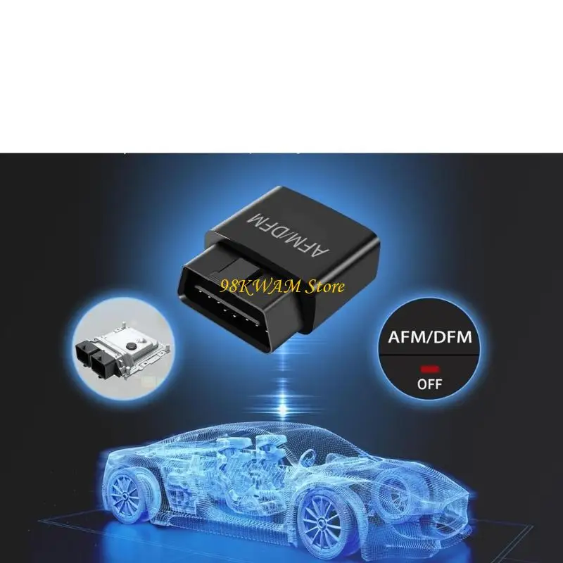 AFM DFM Disabler Device for Select Vehicles, RA003 Management Unit with 4 Lights and Black Housing 68UF