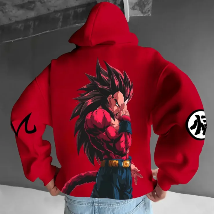 Felpe con cappuccio ufficiale con personaggi Dragon Ball stampati per uomo, donna e coppia, felpe da strada larghe e oversize