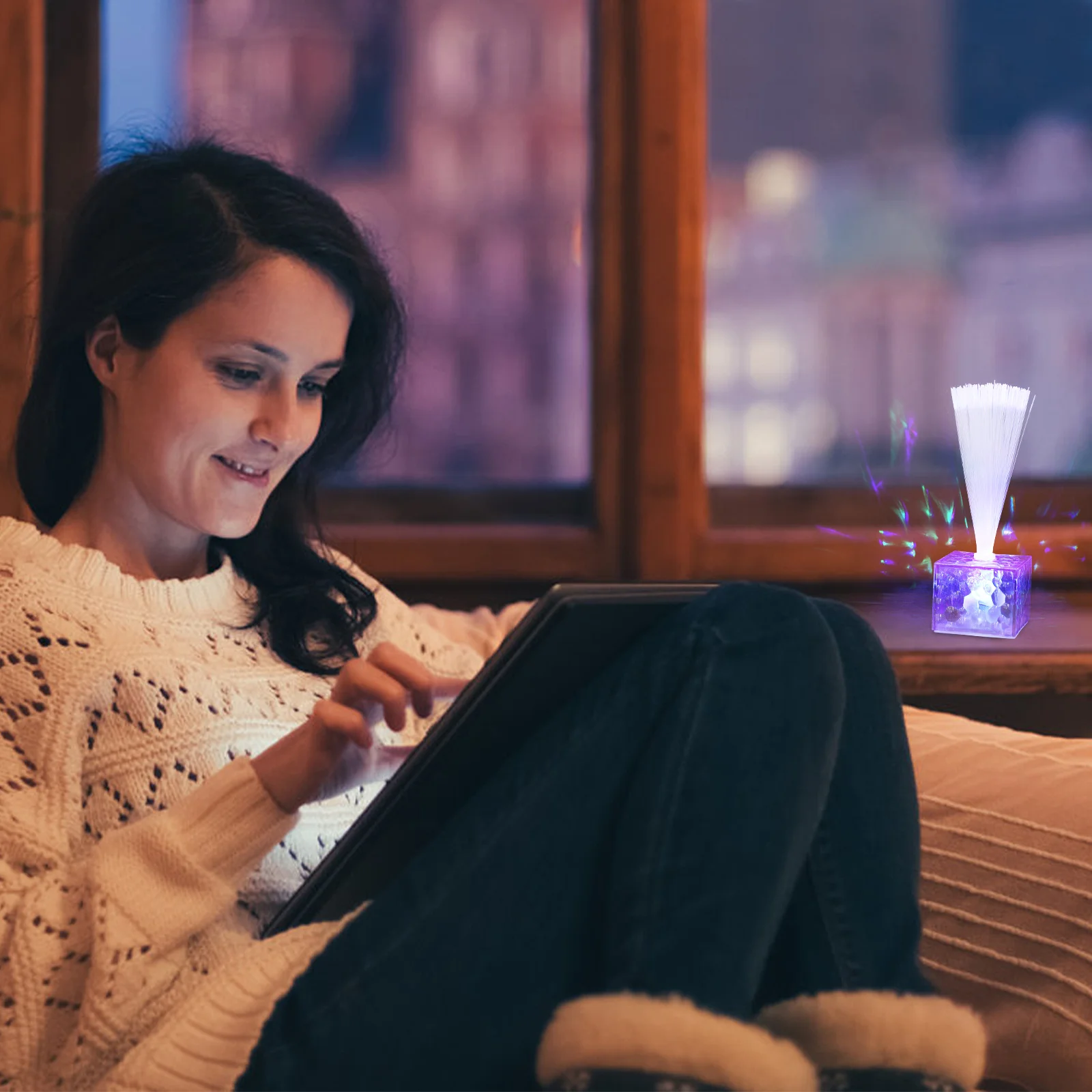 

6pcs Fiber Lights Led Fiber Optic Whip Wedding Favors Party Centerpieces Operated For Wedding Decor Room