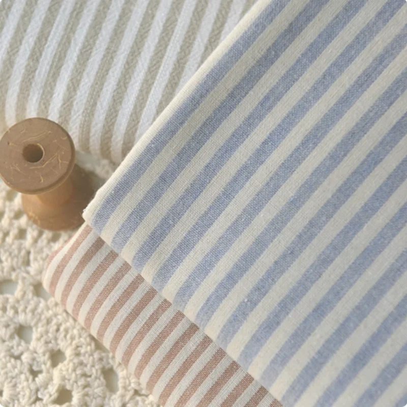 

Linen Cotton Striped Cloth Fabric