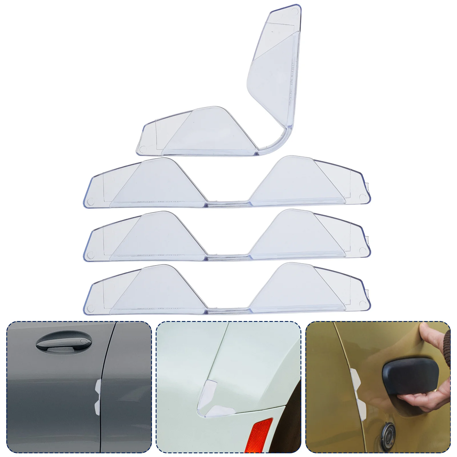 

4pcs Car Door Corner Protector Universal Anti-Scratch Bumper Mats For Vehicle Edge Protection Guard Auto Door Edge Guards