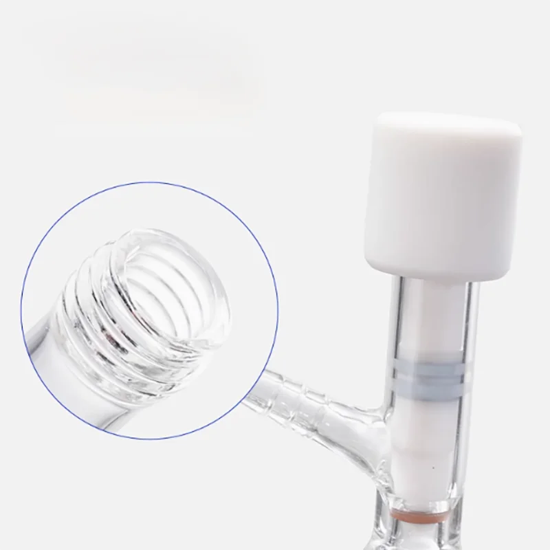Four-hole double-layer jacketed reactor open reactor double-layer jacketed beaker reaction flask PTFE discharge valve