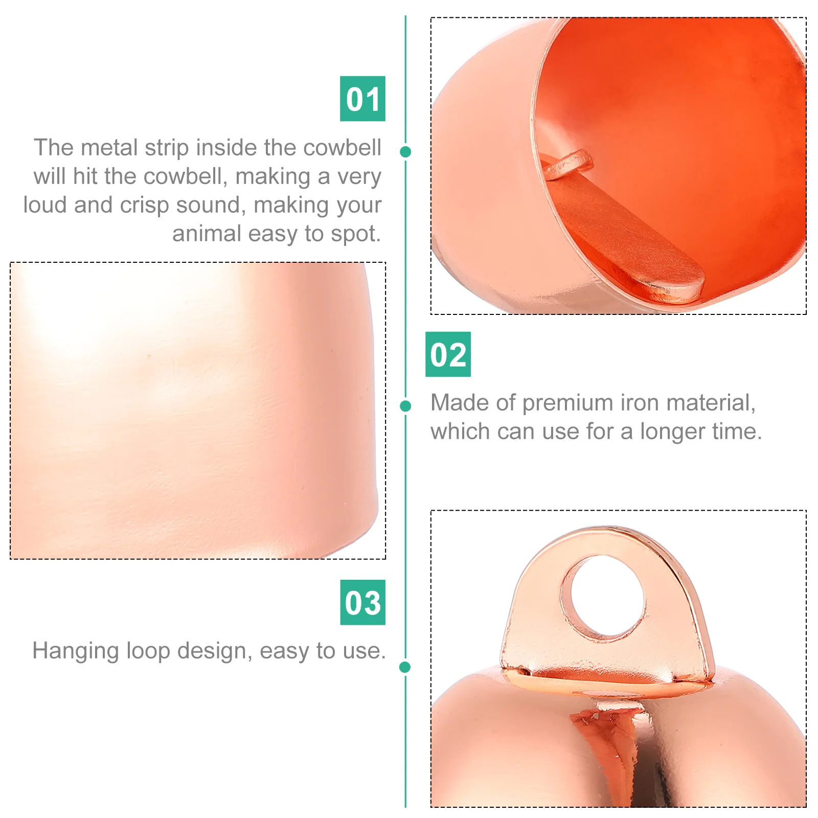 أجراس مضادة للسرقة بصوت عالٍ للبقرة والحصان والأغنام مادة حديد عالية الجودة أنيقة وساحرة وجميلة ومذهلة وأجراس الماشية الحديدية