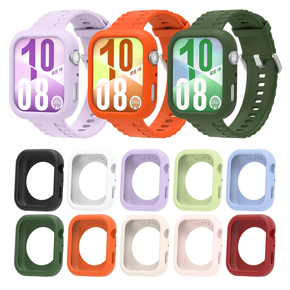 حزام سيليكون + حافظة واقية لساعة Huawei Watch Fit 4 Fit4 Pro بديلة لساعة اليد وسوار المعصم Correa #5