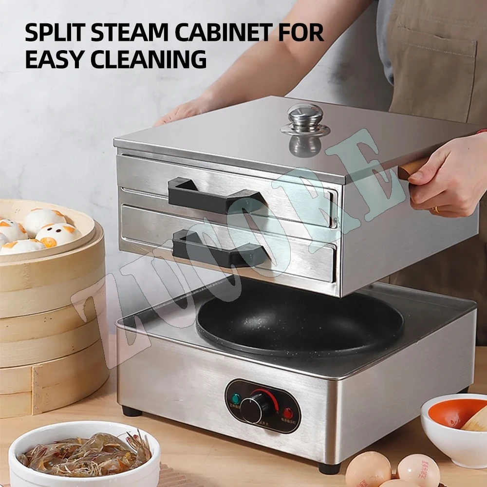 Household Food Steam Machine Stainless Steel Rice Noodle Steamer Cooker Kitchen Rice Noodle Machine