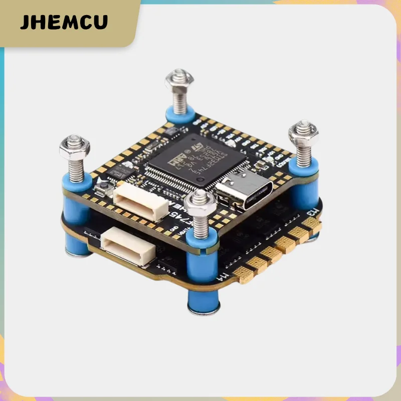

JHEMCU Новый контроллер полета F745 Стек GF30F745-ICM Контроллер полета AM32A60 60A 4in1 ESC 3-6S 30X30 мм для RC FPV Drone