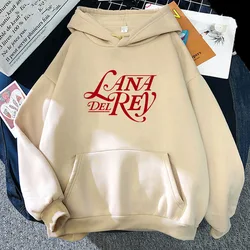 Singer Lana Del Rey Printing Hoodies Casual Men Winter Hooded Sweatshirts Sudaderas Long Sleeve Comfortable Male Pullovers Tops