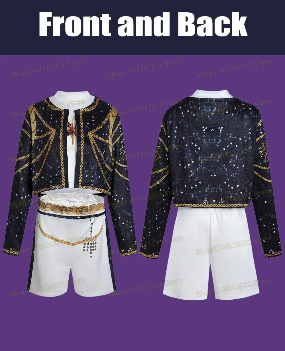 Meisjes Uniform Cosplay Kostuum, Nieuwe Kids K-Pop Demon Hunters Mira Rumi Zoey 3D Gedrukt Fancy Dress voor Halloween Party Suits