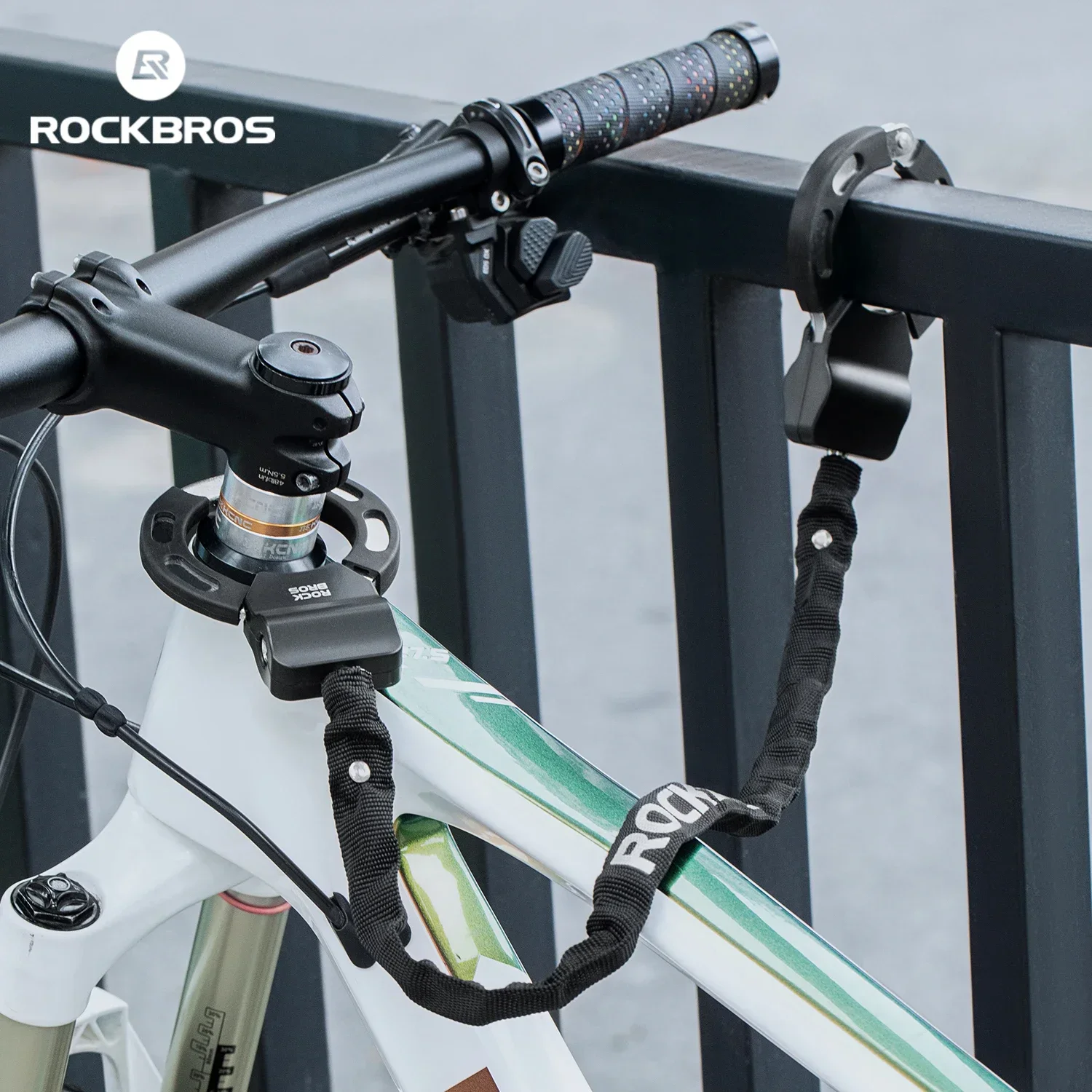 

ROCKBROS Scooter Chain Lock Anti-theft Copper Core Round Head Chain Durable Stronger E-bike Motorcycle MTB Road Bike Lock