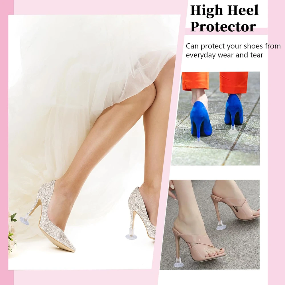 150 Pairs High Heel Protectors Heel Repair Caps Covers Protecting From Bricks Cracks Heel Guard for Outdoor Wedding Party Events
