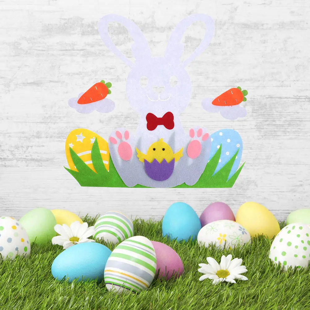 

2 шт. Пасхальные кролики для витрин, праздничный декор для дверей, украшение для весеннего празднования, для окон и стекол, для создания веселой атмосферы