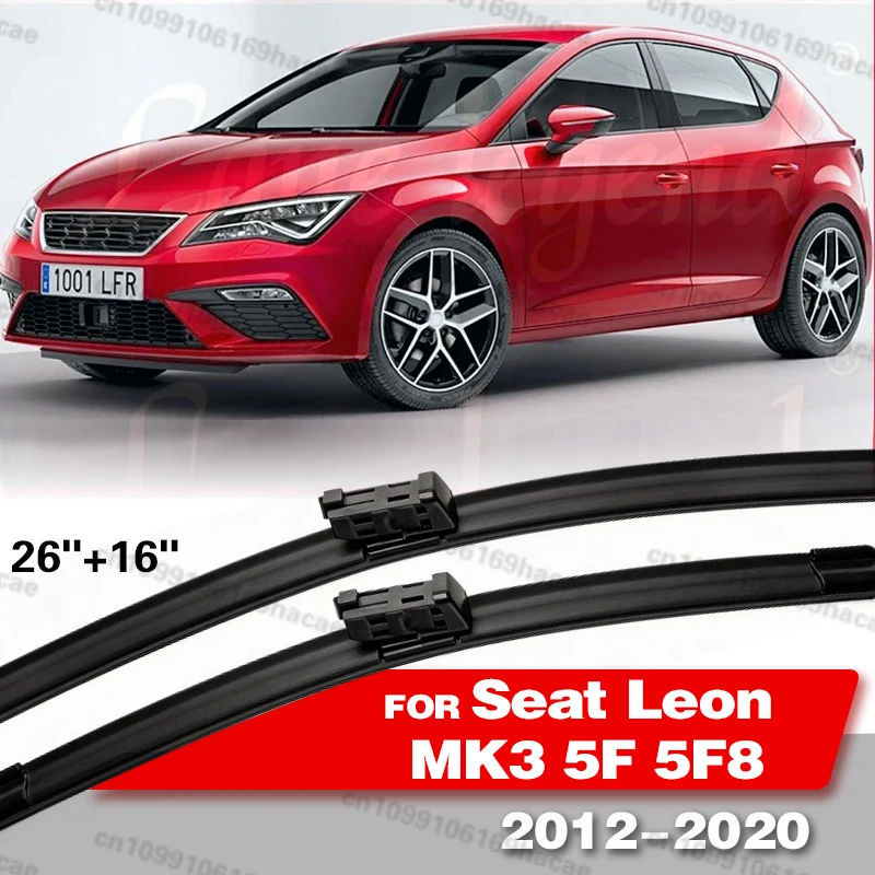 For Seat Leon MK3 5F 5F8 2012 2013 2014 2015 2016 2017 2018 2019 2020 Pair/Set Front Windscreen Windshield Wiper Blades Set