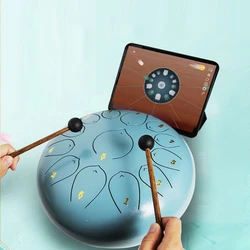 Jooleer Steel Tongue Drum Kit with App, Music Book, Steel Handpan Drum Mallets, and Carry Bag